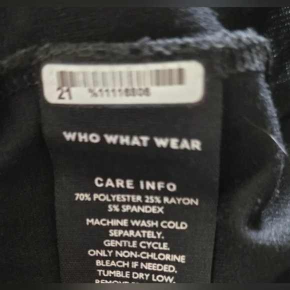 Who What Wear Dress Size XL Black Tiered Midi 3/4 Sleeve Puff Sleeve, Pockets - Picture 8 of 9